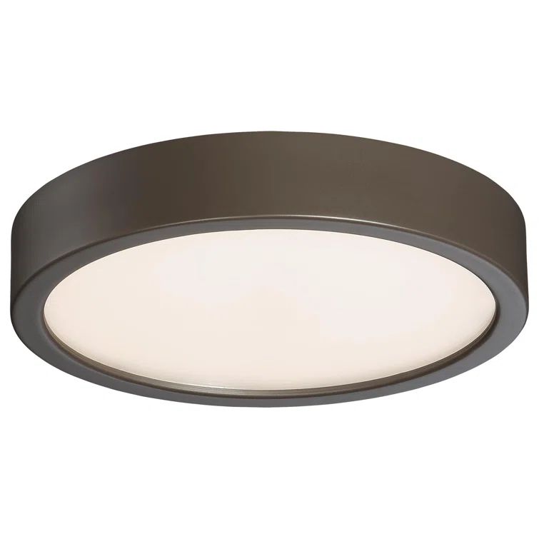 8-Inch Copper Bronze Patina LED Flush Mount Ceiling Light