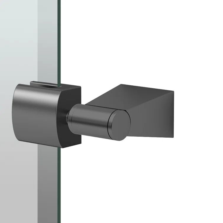 Matte Black Frameless Pivoting Rectangle Mirror, 24" x 24"