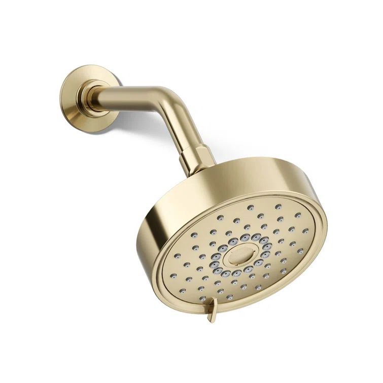 Vibrant French Gold Multi-Function Wall Mount Showerhead