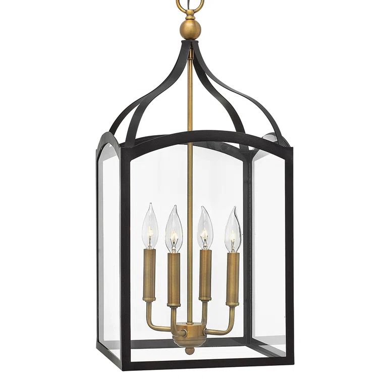 Clarendon Bronze 4-Light Clear Glass Foyer Pendant
