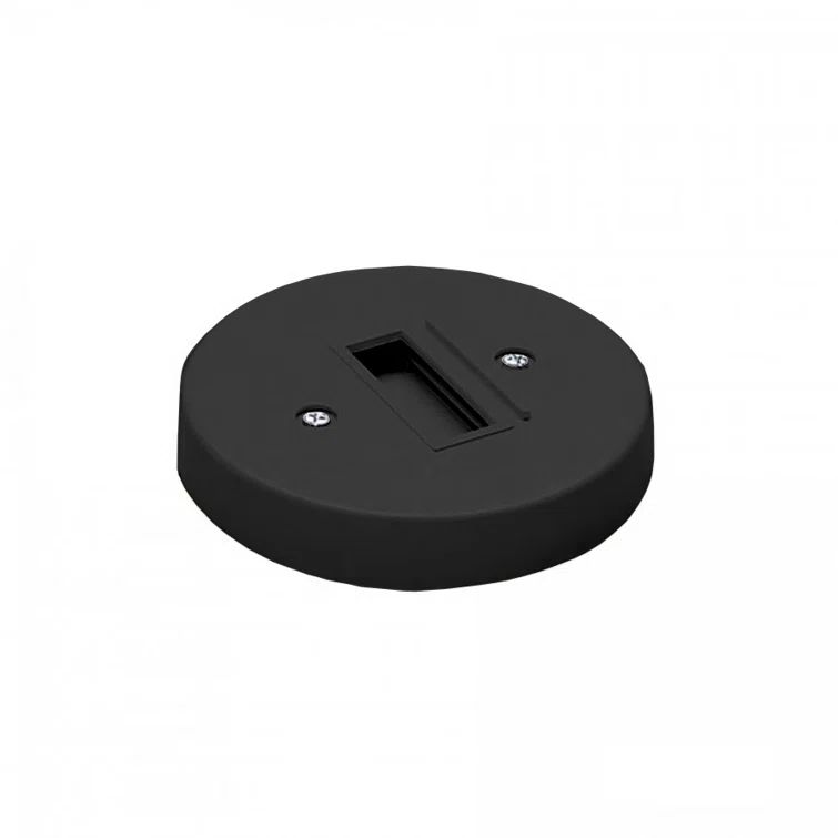 Black Round Aluminum Monopoint Canopy for L Track Systems