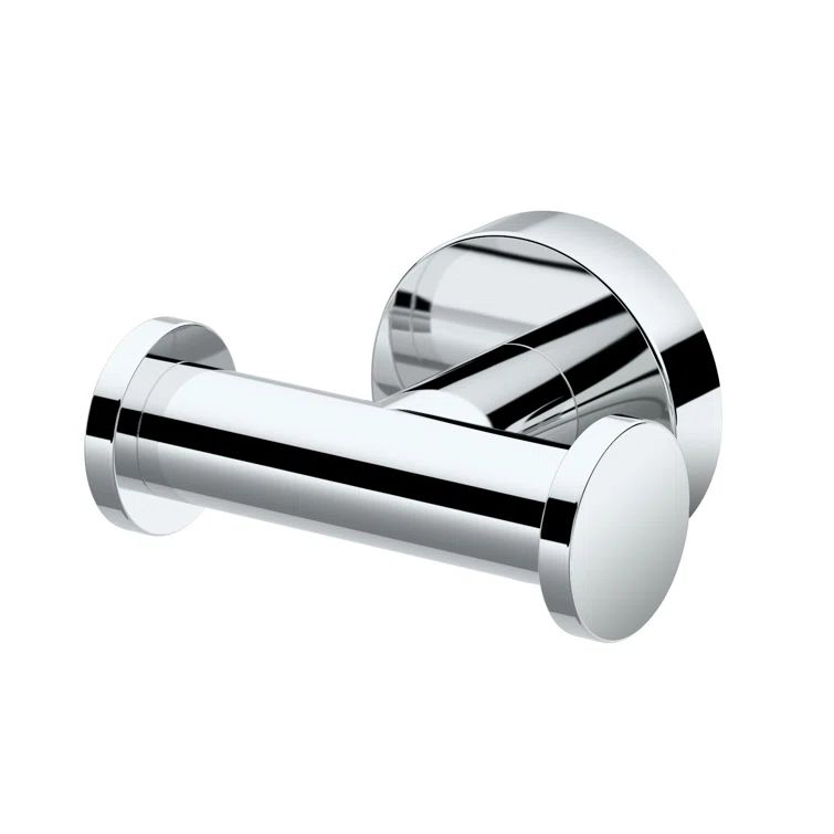 Polished Chrome Double Wall Mount Robe Hook