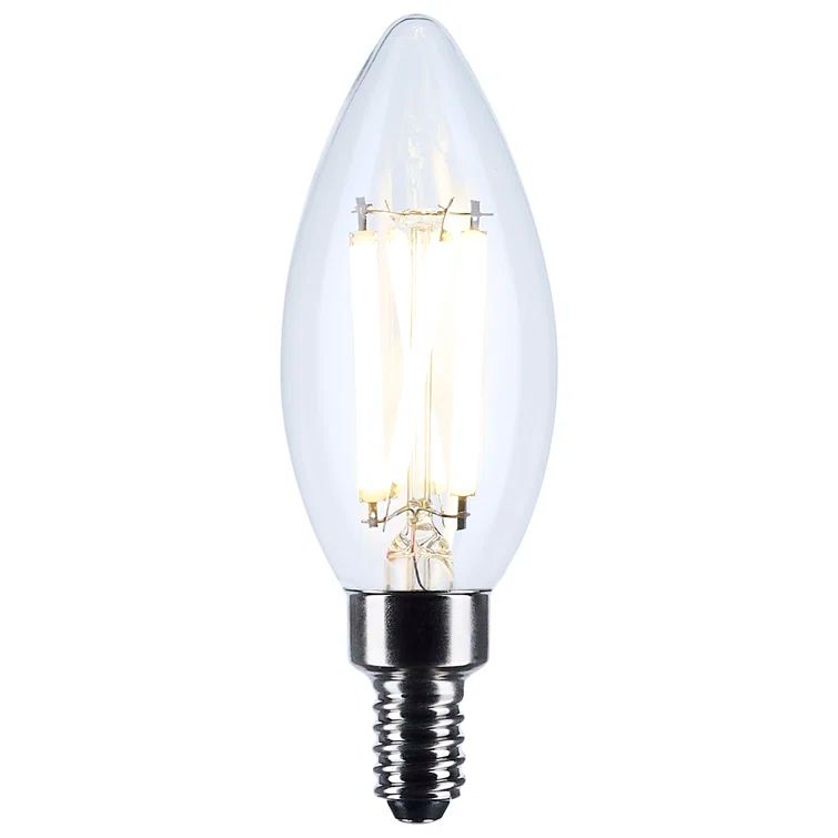 Clear Dimmable LED Candelabra Bulbs 4W 3500K (6 Pack)