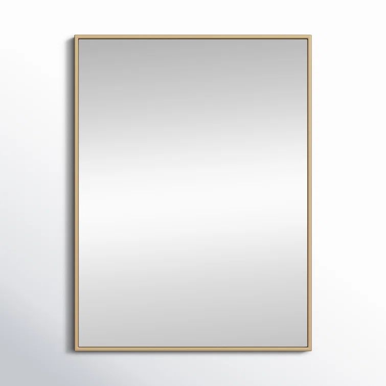 Elegant Gold Rectangular Iron Framed Wall Mirror