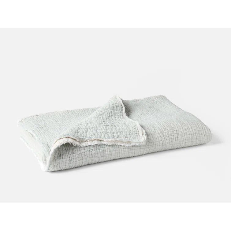 Tidal Chambray Organic Cotton Throw Blanket