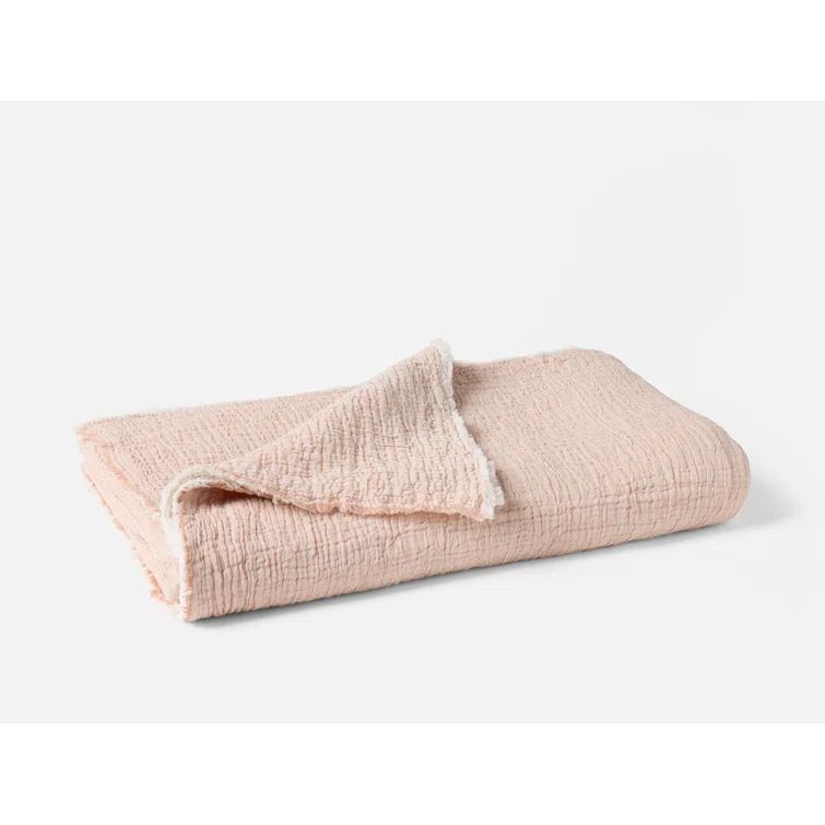 Topanga Praline Chambray Organic Cotton Throw Blanket