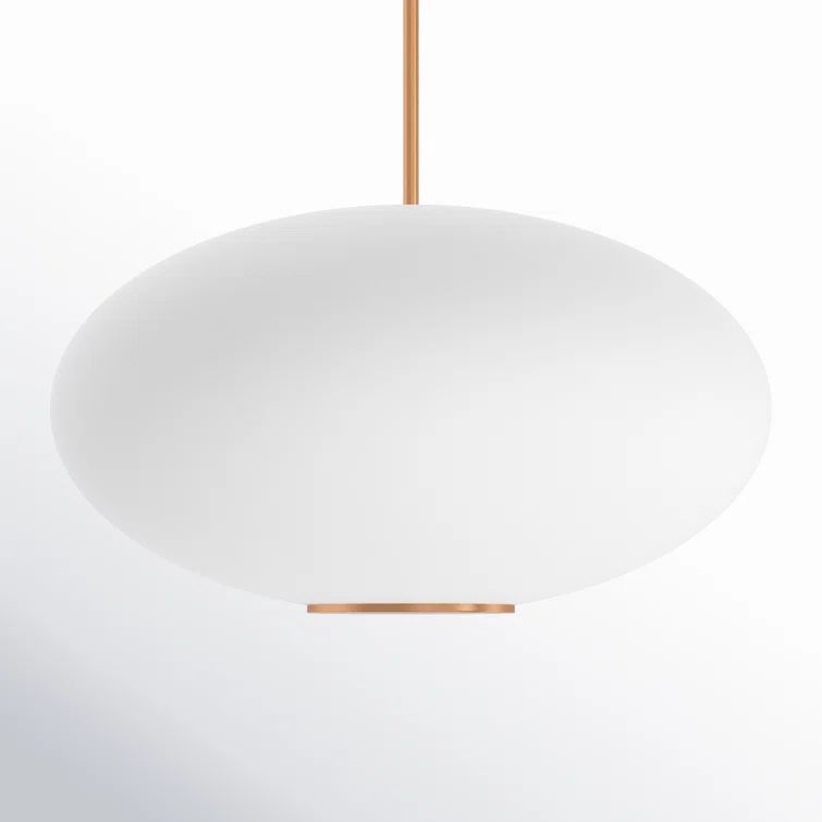 Aged Brass Globe Glass LED Pendant Light
