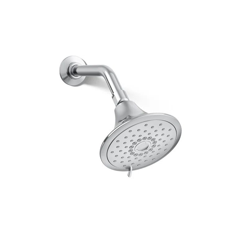 Polished Chrome Multifunction Wall Mounted Showerhead with Pulse