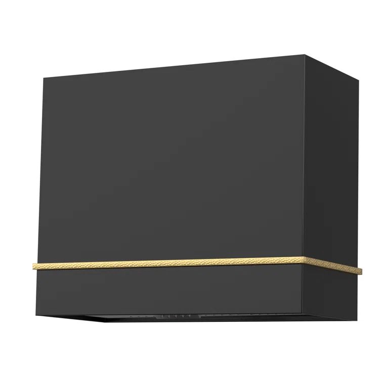 36" Stainless Steel and Brass Wall-Mounted Range Hood
