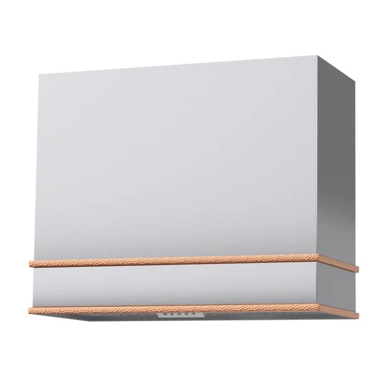 36" Brushed Stainless Steel and Copper Wall Mounted Range Hood