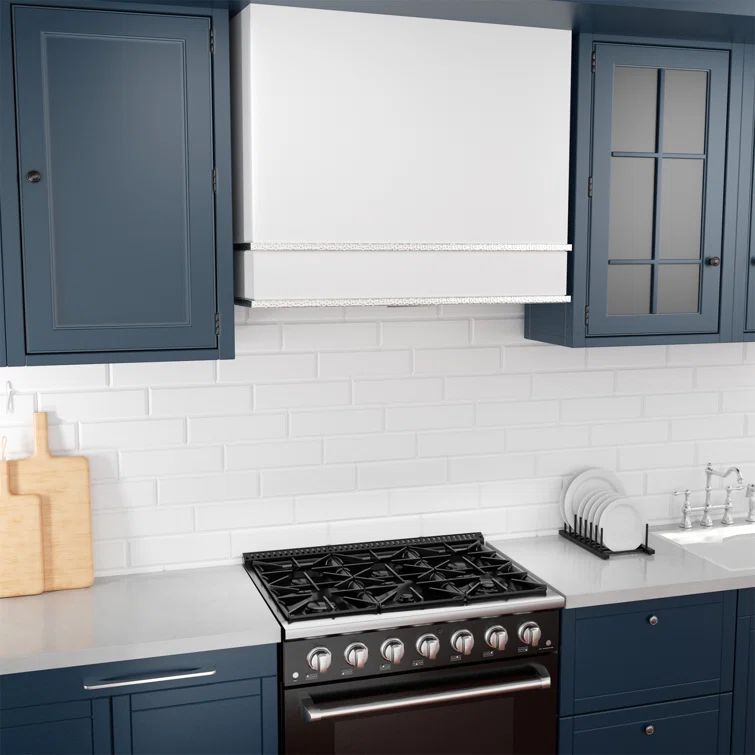 Black and Copper 36" Stainless Steel Wall Mounted Range Hood