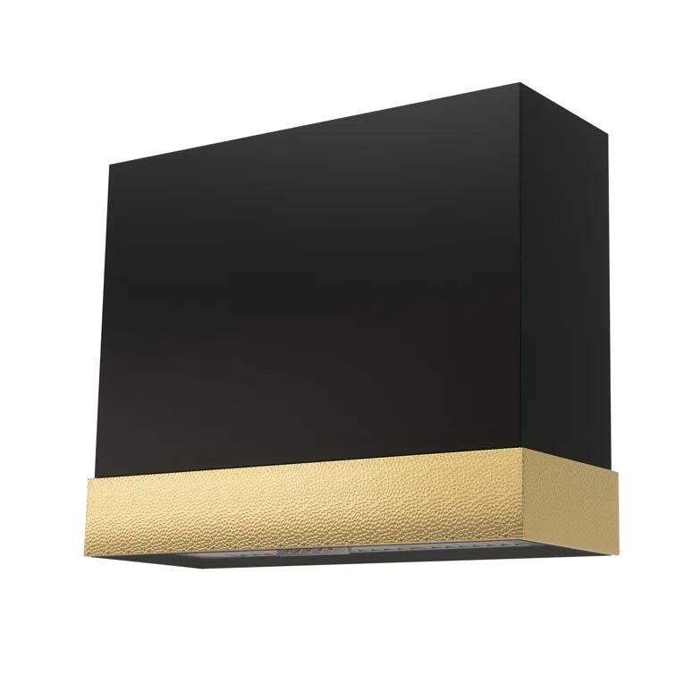 36-Inch White and Copper Wall Mounted Range Hood