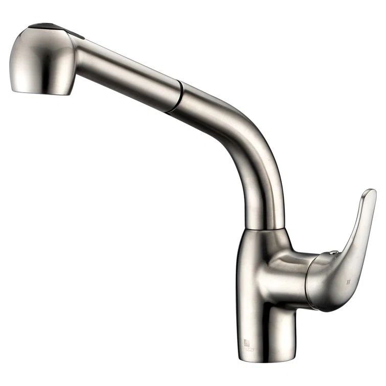 Brushed Nickel Single-Handle Pull-Out Sprayer Kitchen Faucet