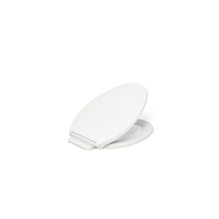 White Quiet-Close Elongated Toilet Seat with ReadyLatch