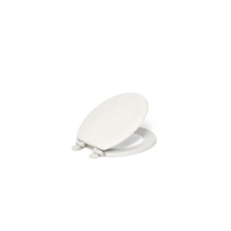 Biscuit Round Quiet-Close Molded Wood Toilet Seat