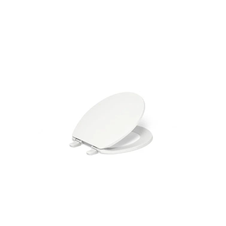 Kohler White Round Slow-Close Plastic Toilet Seat
