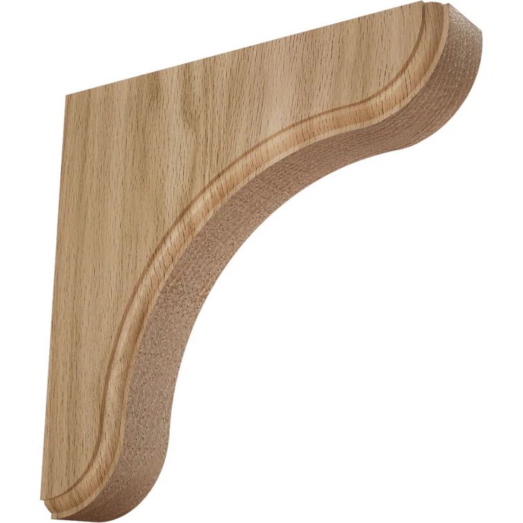 Eaton 7.5" Red Oak Wood Corbel Bracket