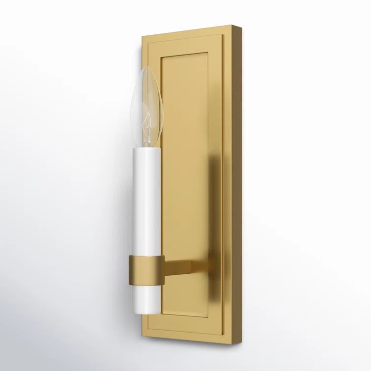 Burnished Brass 1-Light Candle Wall Sconce
