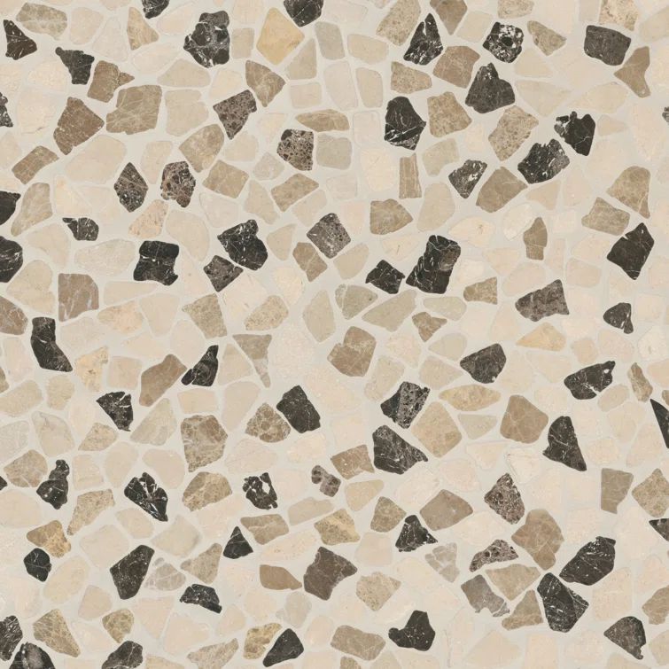 12" x 12" Marble Mix Natural Stone Pebbles Mosaic Tile