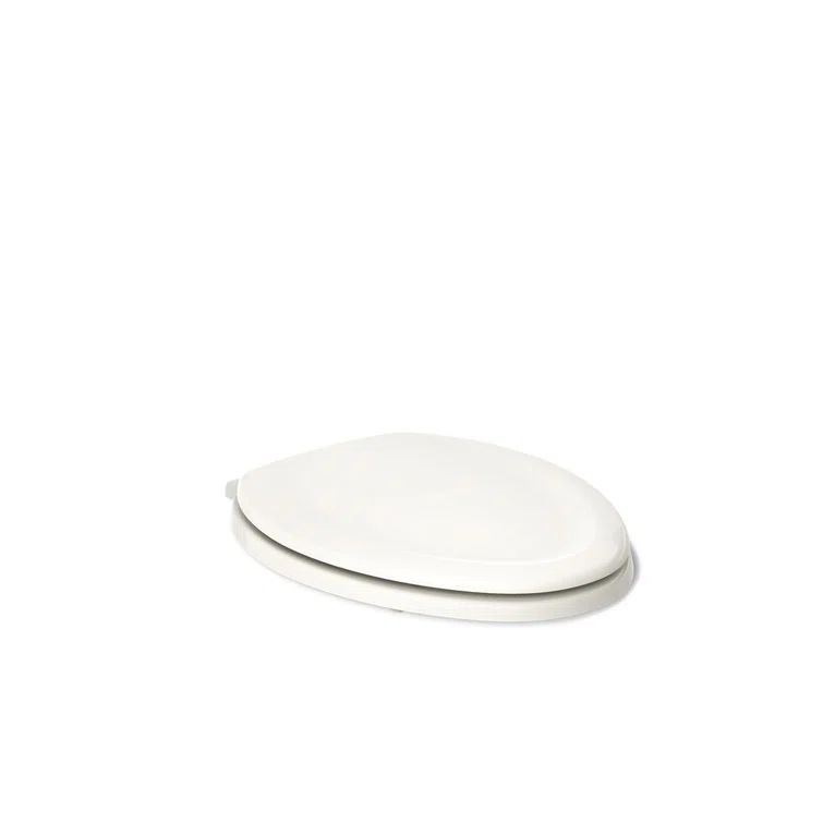 Biscuit Elongated Quiet-Close Wood Toilet Seat