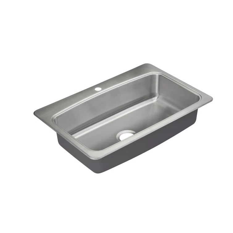 32.9375'' Stainless Steel Drop-In Single Bowl Kitchen Sink