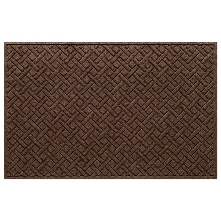 Dark Brown Rectangular Polypropylene Outdoor Door Mat