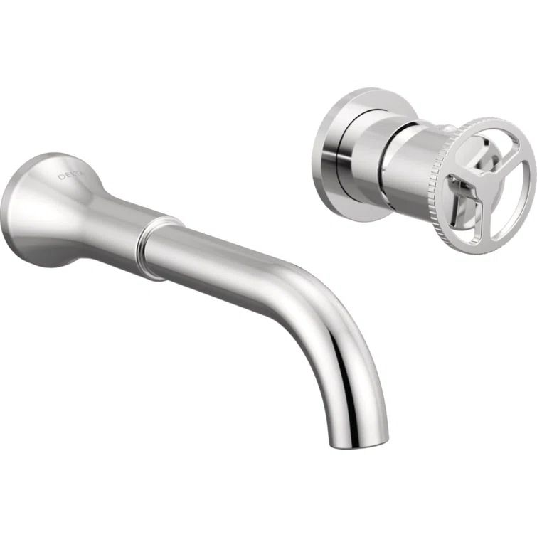 Chrome Wall Mounted Modern Brass Bathroom Faucet