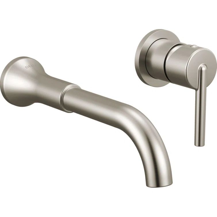 Sleek Stainless Steel Wall-Mounted Modern Bathroom Faucet