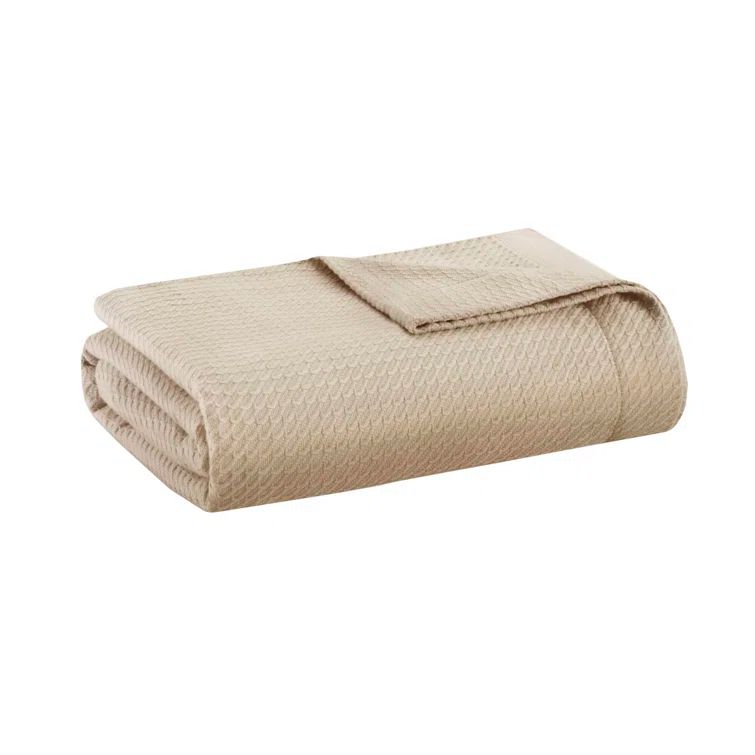 Luxurious King-Size Khaki Egyptian Cotton Cozy Blanket
