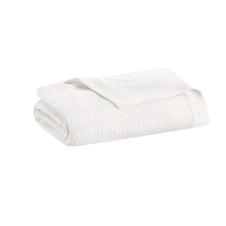 Luxurious King-Sized White Egyptian Cotton Blanket
