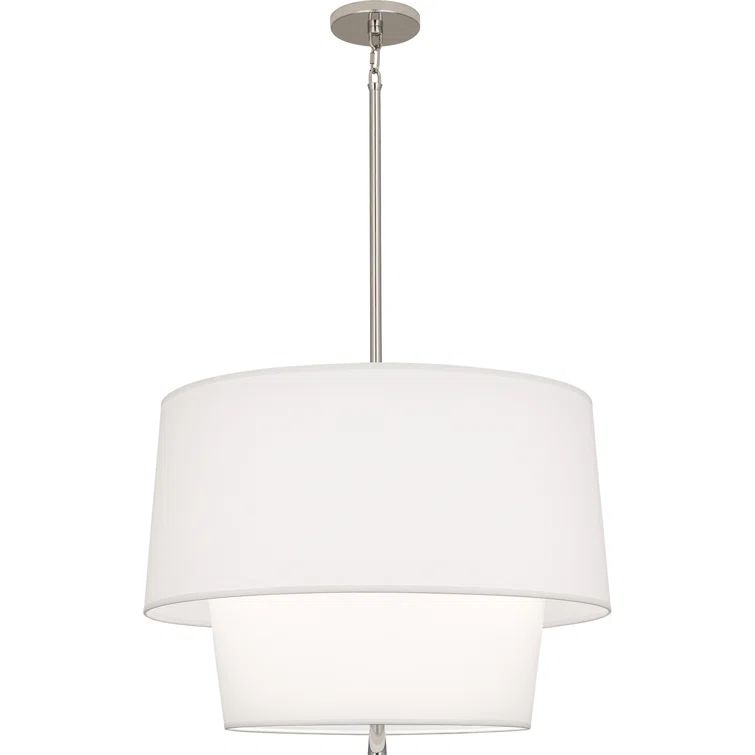Decker Mid-Century Polished Nickel 3-Light Pendant
