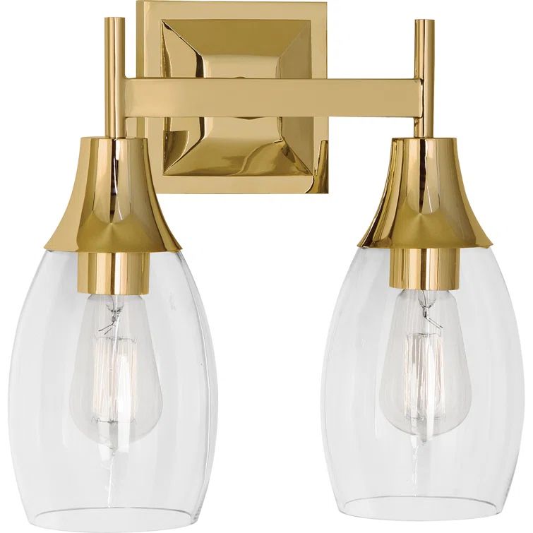 Grace Modern Brass 13'' Dual-Function Bathroom Vanity Sconce