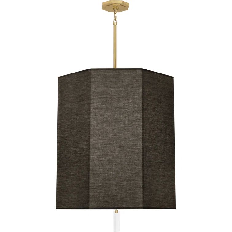 Kate Modern Brass 6-Light Chandelier with Crystal Accent