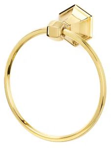 Nicole Polished Brass Towel Ring
