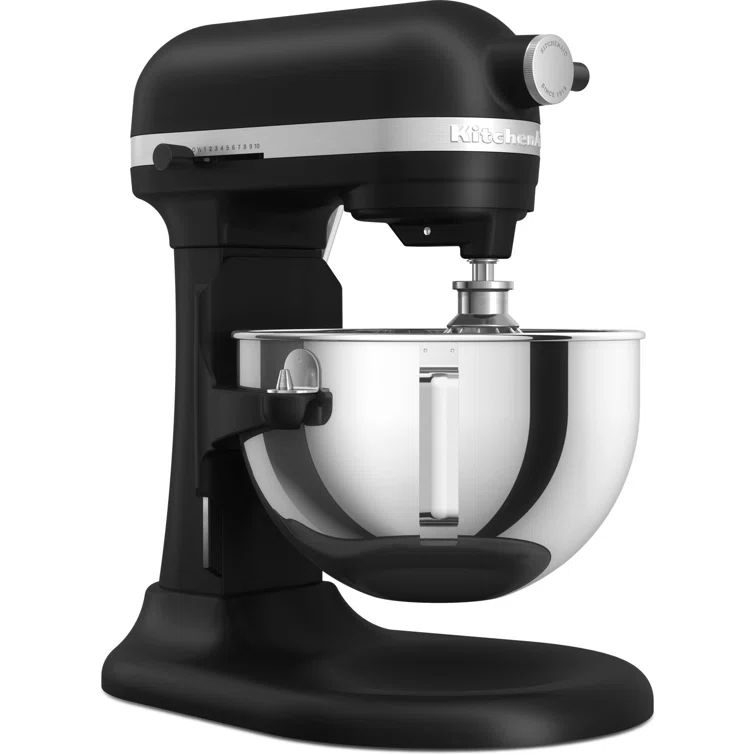 Black Matte 5.5 Quart Bowl-Lift Stand Mixer with Attachments