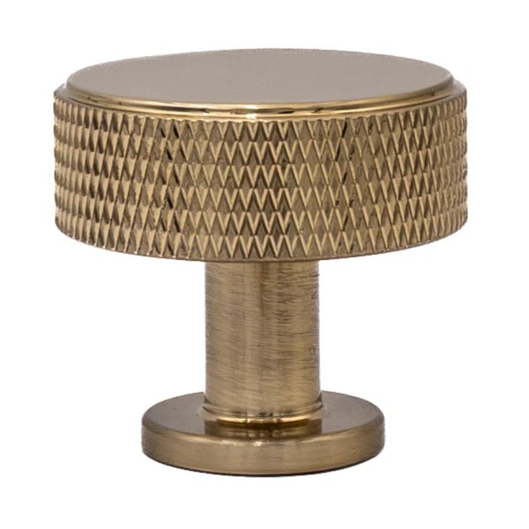 Kent Knurled Satin Brass Round Cabinet Knob Multipack