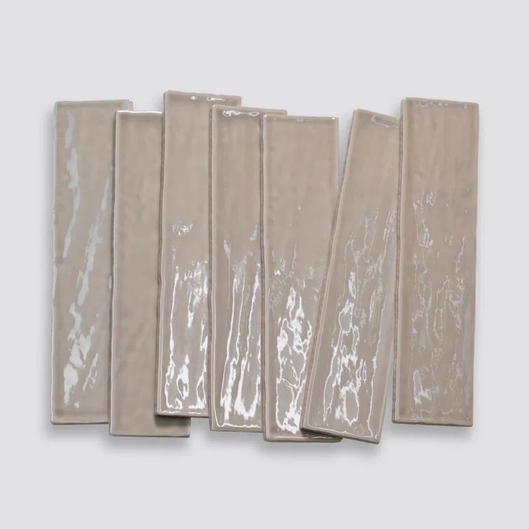 Marin 3" x 10" Glossy Beige Ceramic Wall Tile