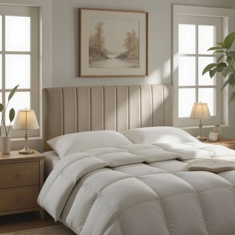 Beige Twin Upholstered Tufted Wall Mounted Headboard