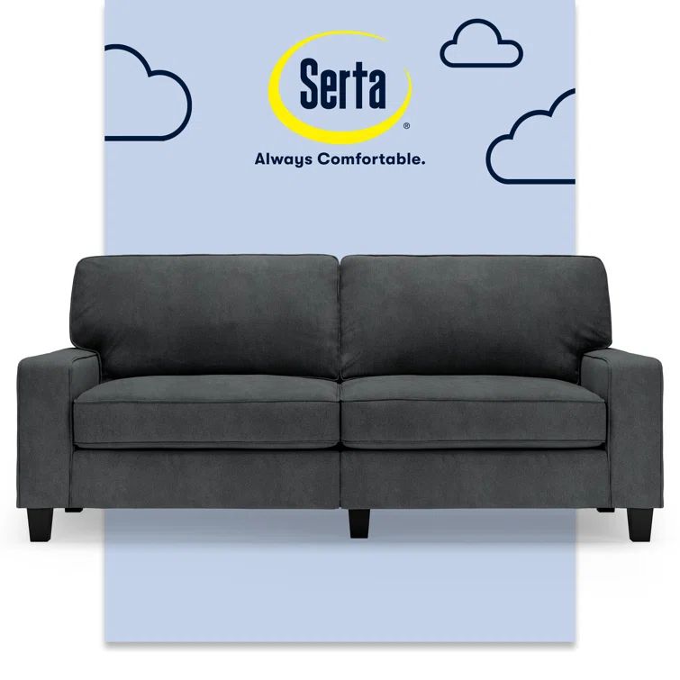 Charcoal Linen 39.5" Reclining Chair with Removable Cushions