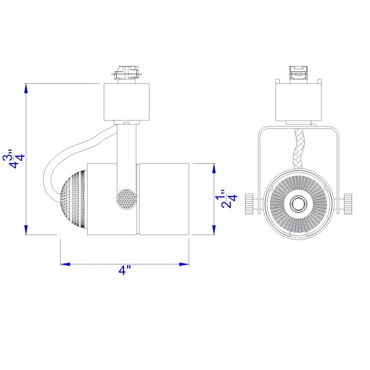 White Adjustable LED Metal Track Head Light Fixture