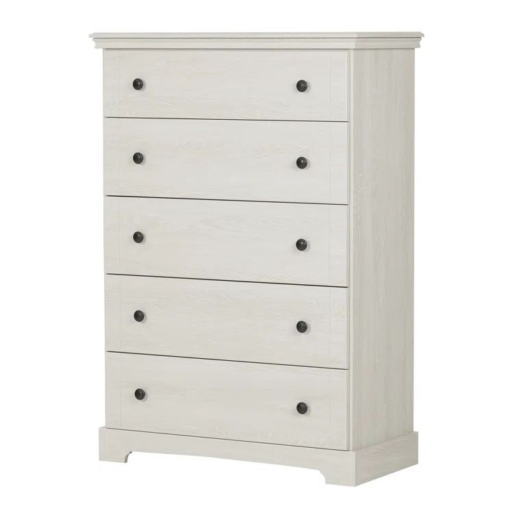 Avilla Winter Oak Cottage Style 5-Drawer Vertical Dresser