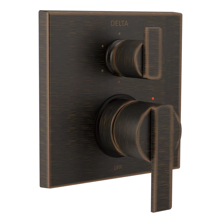 Venetian Bronze Modern Wall-Mounted Shower Valve Trim