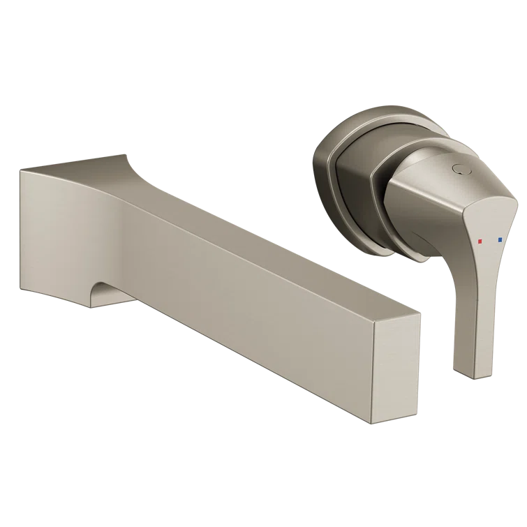 Sleek Modern Wall-Mounted Stainless Steel Bathroom Faucet