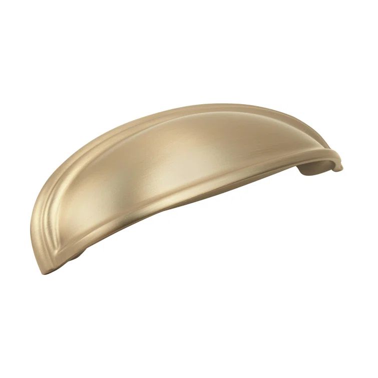 Golden Champagne Traditional Farmhouse Cup Pull with Mounting Hardware