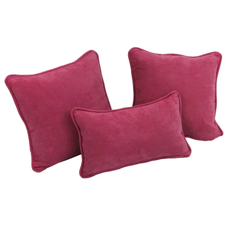Bery Berry Polyester Twill 3-Piece Decorative Pillow Set