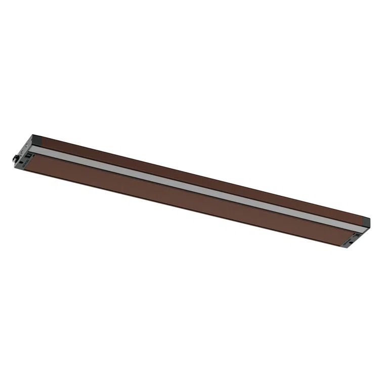 Bronze Textured LED Under Cabinet Light with Polished Nickel Finish