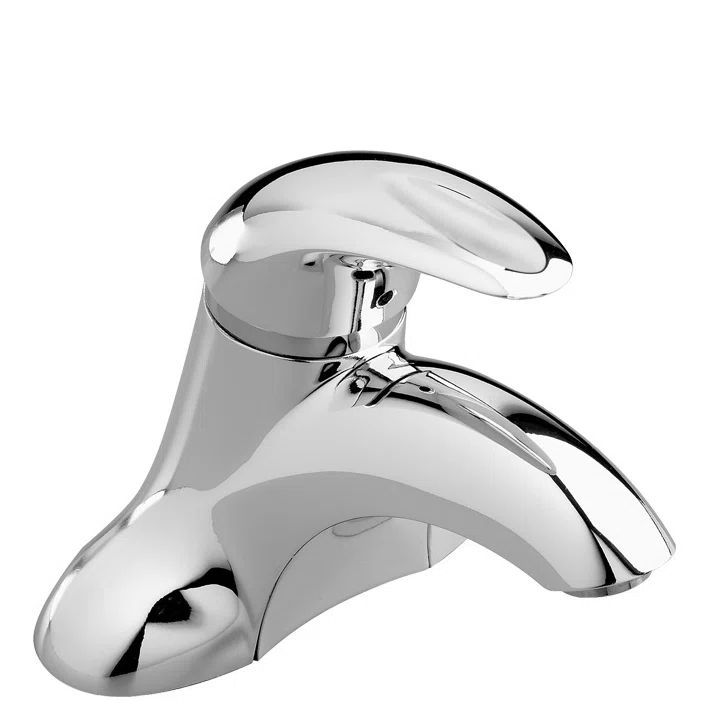 Polished Chrome Single-Handle Low-Arc Bathroom Faucet