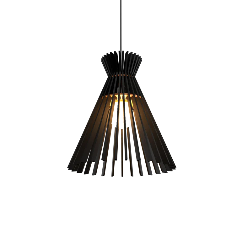 Matte Black Glass LED Pendant Light with Charcoal Finish