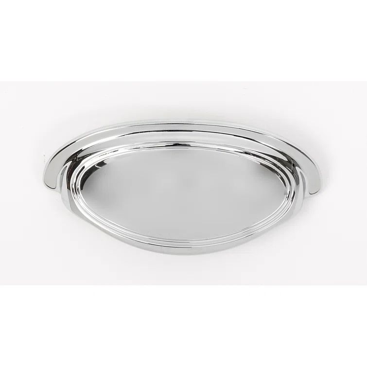 Polished Chrome Traditional Cup Pull with Mounting Hardware