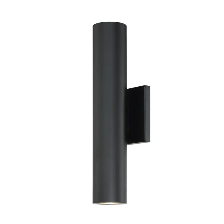 Caliber Black Aluminum 2-Light LED Outdoor Sconce